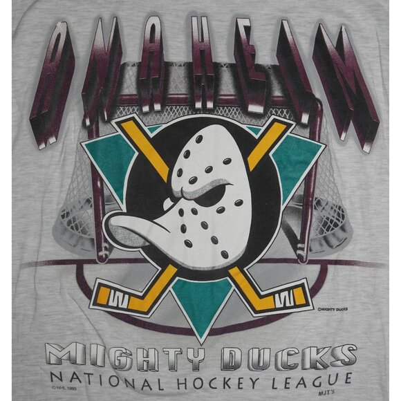 Vintage 1993 Anaheim Mighty Ducks Pure Magic Long Sleeve T-Shirt Medium - Picture 4 of 9